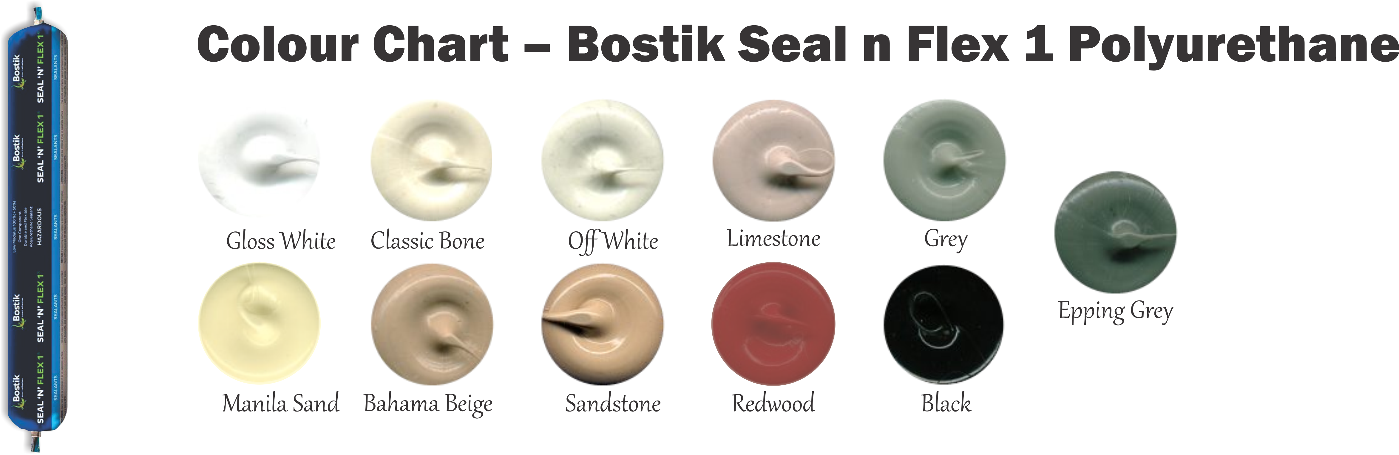 Colour Chart Bostik Seal n Flex 1 Polyurethane 